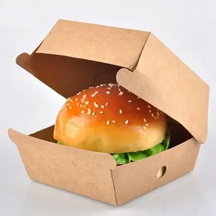 Window Burger Boxes With Logo